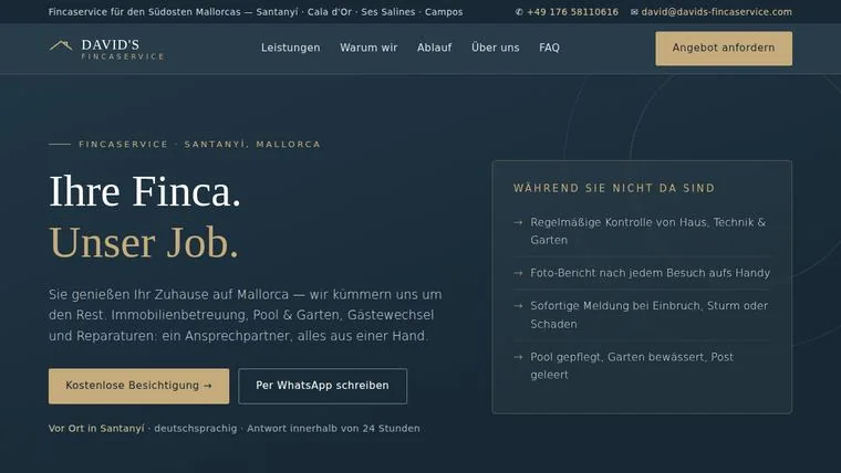 Startseite von Davids Fincaservice